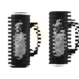 Love Pugs かっこいいポケットパグ ペット 犬 グラフィックデザイン コーヒーマグ - Kawaiitshirt