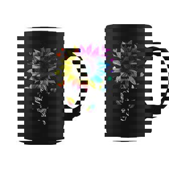 Love Is Love Rainbow Sunflower Lgbt Gay Lesbian Pride Coffee Mug - Thegiftio