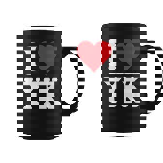 I Love Yk Initials I Heart YK First Last Name Y K コーヒーマグ - Kawaiitshirt