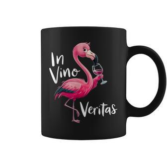 Lustiges Flamingo Motiv Mit Weinpruch Ininoeritas Tassen - Geschenkecke