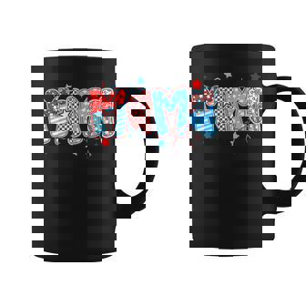 Mama American Mom Coquette Bow Patriotic Happy 4Th Of July Coffee Mug - Monsterry