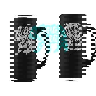 Mama Bear Polka Dot Print Momma Mom Bear Teal Coffee Mug - Monsterry