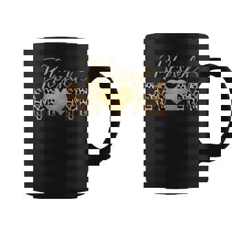Mama Blessed Mom Leopard Print Happy Coffee Mug | Mazezy