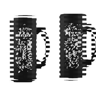 This Mama Runs On Coffee And Jesus Christian Mom Coffee Mug | Mazezy