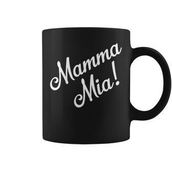 Mamma Mia Frase Italiana Cuello Taza de café - Regaloses