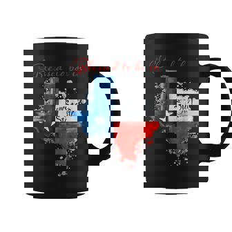 Mapa De La Bandera De Texas Con Bendito Estar En Texas Taza de café - Regaloses