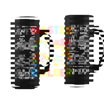 Master Builder Toys Excavator Fire Truck Tractor Dump Truck Coffee Mug - Thegiftio UK