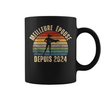Meilleure Épouse Depuis 2024 Noces De Mariage Couple Marié Tasse - Cadeauxyz
