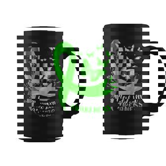 Mental Health Awareness Butterfly Green Ribbon Coffee Mug | Mazezy