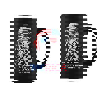 Merica Happy 4Th Of July 'Merica Trump American Flag Coffee Mug | Mazezy
