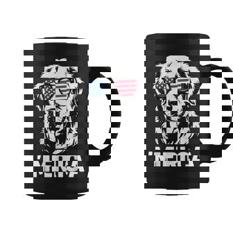 'Merica Patriotic Golden Retriever Dog 4Th Of July Coffee Mug | Mazezy