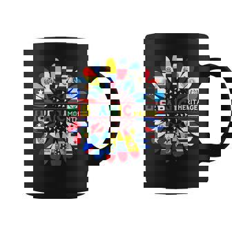 Mes De La Herencia Hispana Campos Latinos Banderas Girasol Taza de café - Regaloses