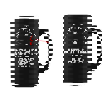 Mom Of 4 Boys Running On Empty Coffee Mug - Monsterry