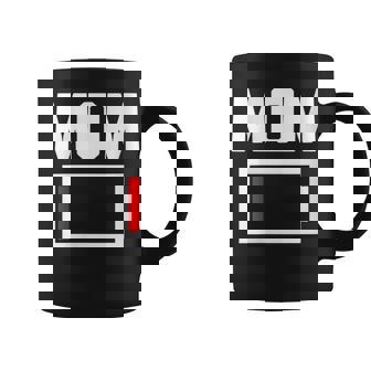 Mom Battery Low Divertida Madre Familia Mamá Cuello Taza de café - Regaloses