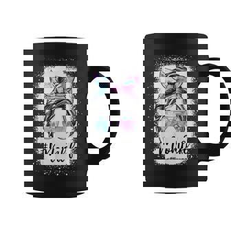 Mom Life Messy Hair Bun Tie Dye Mother's Day Coffee Mug - Thegiftio UK