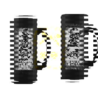 Momlife Messy Hair Bun Sunflower Mother's Day Coffee Mug - Monsterry