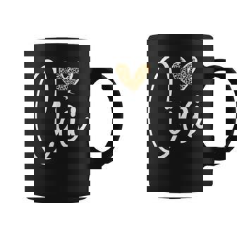 Mother's Day Cici Grandma Leopard Print Crew Neck Short Sleeve Straight Fit Black 'S Small Coffee Mug - Monsterry