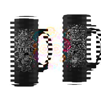 Motif Tête De Mort Mexicaine Colorée Tasse - Cadeauxyz
