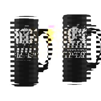 Motivational Testing Day For Teacher Student Rock The Test Coffee Mug - Thegiftio UK