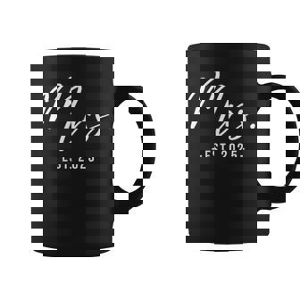 Mrs Est 2025 Just Married Wedding Wife Matching Mr & Mrs Coffee Mug - Thegiftio