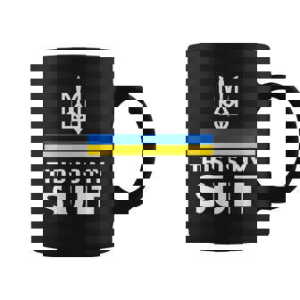 This Is Myuit Bandera Ucraniana No Estoy Jugando A Las Cartas Zelenski Taza de café - Regaloses
