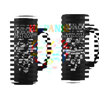 National Hispanic Heritage Month All Countries Flags Heart Coffee Mug - Seseable