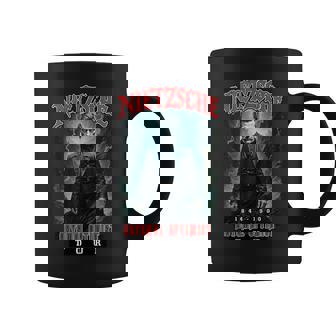 Nietzsche Heavy Metal Philosophy Abismal Optimist Tour In Mangas Taza de café - Regaloses