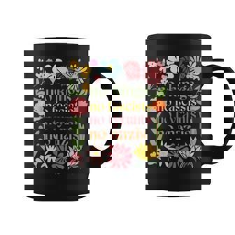 No Kings In America No Fascists Resist Trump Boho Floral Coffee Mug - Monsterry