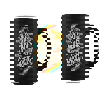 No Kings In America Retro Floral 70S Women Coffee Mug | Mazezy