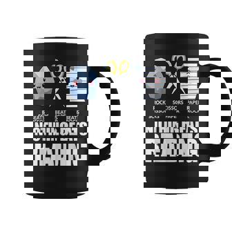 Nothing Beats Reading Rock Paper Scissors Book Lover Coffee Mug | Mazezy