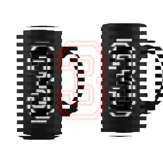 Number Numero Nummer 3 Three 3番 コーヒーマグ - Kawaiitshirt
