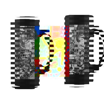 Obra De Arte De Gato Con Peces Rojos Taza de café - Regaloses