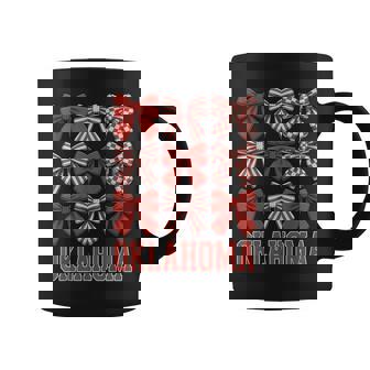 Oklahoma Ok Toddler Girls Coquette Bow State Pride Coffee Mug | Mazezy