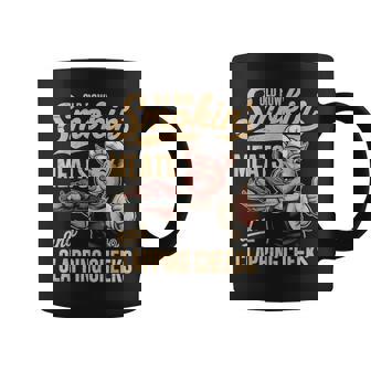 Old Rows Smokin' Meats And Clapping Cheeks Bbq Coffee Mug - Thegiftio