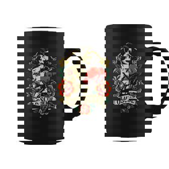 Oldchool Boxerintage Tattoo Rose Guantes Arte Taza de café - Regaloses