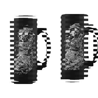 Otter サングラス おもしろい かわいい 動物 ラッコ 恋人 コーヒーマグ - Kawaiitshirt