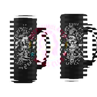 Overstimulated Moms Club Mother's Day Skull Messy Mom Life Coffee Mug | Mazezy