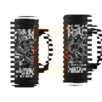 Panda De Basura Divertido Mapache De Heavy Metal In Mangas Taza de café - Regaloses