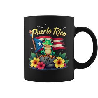 Hispanic Heritage Month Puerto Rico Coqui Frog Taino Symbol Coffee Mug - Monsterry