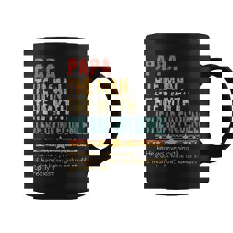 Papa The Man The Myth The Bad Influence Fathers Day Papa Coffee Mug | Mazezy
