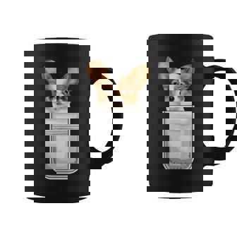 Papillon パピヨン 子犬 ポケットの中の犬 コーヒーマグ - Kawaiitshirt