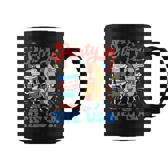 Party In The Usa Cute Soda And Hotdog Patriotic 4Th Of July Coffee Mug | Mazezy
