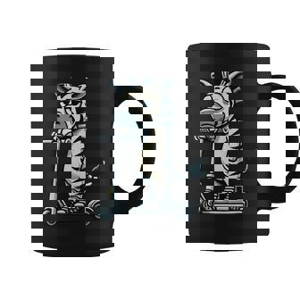 Patinete Grumpy Zebra Riding Cuello Taza de café - Regaloses