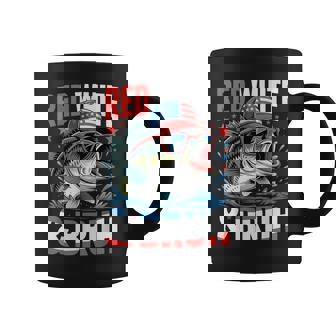 Patriotic 4Th Of July Boys Fishing Red White And Bruh Coffee Mug - Monsterry