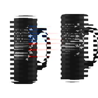 Patriotic Fighter Jets Usa Flag Red White & Blue 4Th Of July Coffee Mug - Monsterry
