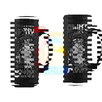 Patriotic Red White & Bruh America Eagle Mullet 4Th Of July Coffee Mug | Mazezy