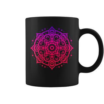 Patrón Abstracto De Mandala De Yoga Cuello Taza de café - Regaloses