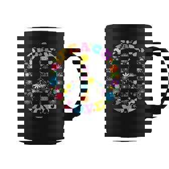 Peace Sign Love Flower 60S 70S Tie Dye Hippie Costume Coffee Mug - Thegiftio