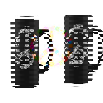 Peaceignymbole Hippieigne Paix Fleurs Homme Tasse - Cadeauxyz
