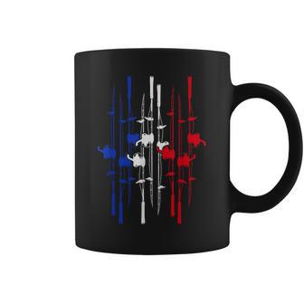 Pêcheur Pêche Tricolore Drapeau Français Pêche Drôle Tasse - Cadeauxyz